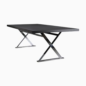 Mesa de comedor Max en negro atribuida a Antonio Citterio para Maxalto, años 2000