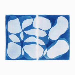 Kind of Cyan, Break Apart Diptych, Cyanotype, 2024