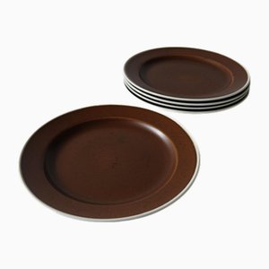 Vintage Coq Dining Plates by Stig Lindberg for Gustavsberg, Set of 5