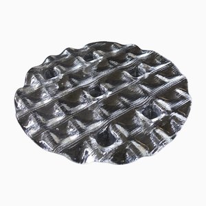 Vintage Art Glass Handmade Glass Candleholder from Muurla