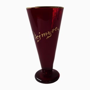 Vintage Small Rejmyre Red Glass Vase, Sweden