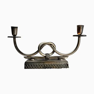 Bougeoir Mid-Century en Métal par Gio Ponti, Italie, 1950s