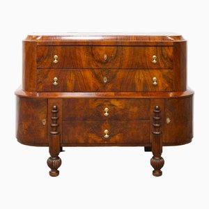 Chest of Drawers in Walnut Root, 1930s