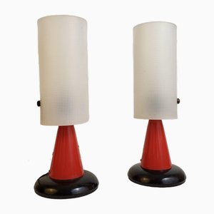 Rockabilly Tischlampen, 1960er, 2er Set