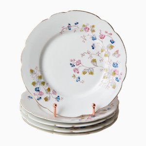 Handbemalte Französische Vieux Paris Dessertteller von Befos, 5 . Set