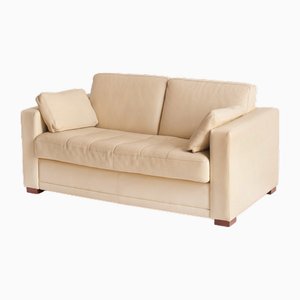 Vintage Two-Seater Sofa in Leather by Gerbet Grebot, 1990s