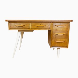 Mid-Century Oak Desk, Spain, 1950s