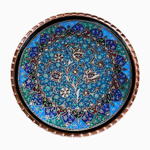 Türkisfarbener Wandteller