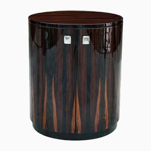 Art Deco Style Side Table in Macassar Wood and Black Piano Lacquer by Mario Schilder