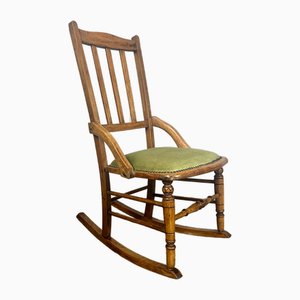 Antique Victorian Oak Rocking Chair