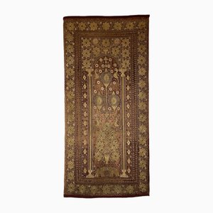 18th Century Indo Portuguese Embroidery with Gold Thread on Velvet