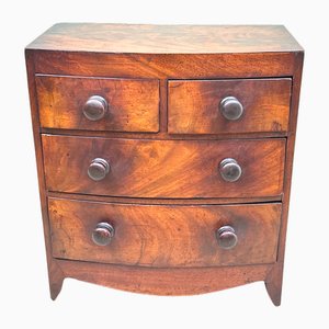 Victorian Miniature Mahogany Bowfront Chest of Drawers, 1860