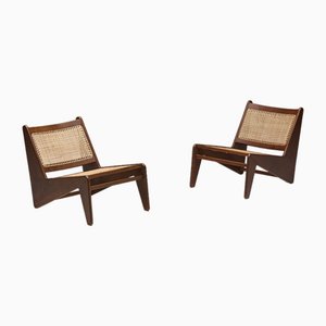 Chaises Kangaroo PJ-SI-59 par Pierre Jeanneret, Inde, 1950s
