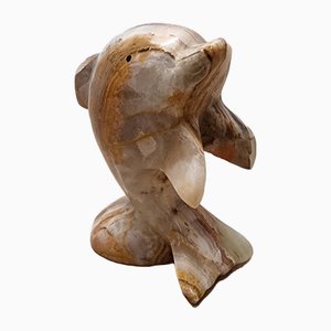 Vintage Delfin aus Onyx Marmor, 1970er