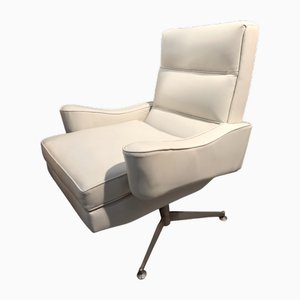 Fauteuils en Cuir et Acier, 1960s, Set de 2