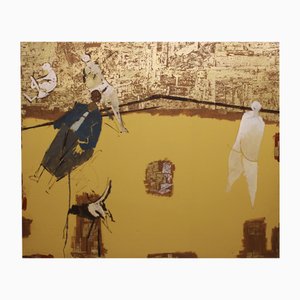 Victor Karnauh, Nella leggerezza dell'oro, Olio su tela