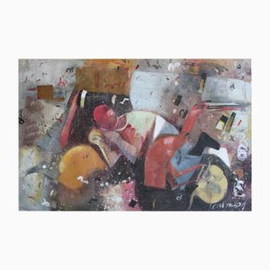 Victor Karnauh, L'oiseau au volant, Huile sur Toile