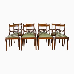 Biedermeier Style Mahogany Chairs & Armchairs, Early 20th Century, Set of 8