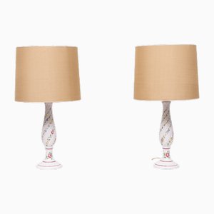 Capodimonte Ceramic Italian Table Lamps, 1960s, Set of 2