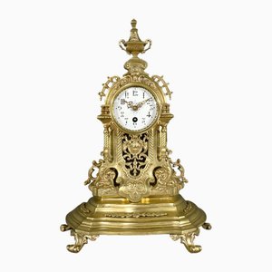 Vintage Louis XVI Style Bronze Mantel Clock, 1950s