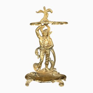 Vintage Brass Umbrella Stand, 1940s