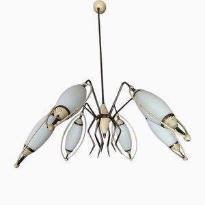Lustre Mid-Century Moderne de Stilnovo, Italie, 1950s