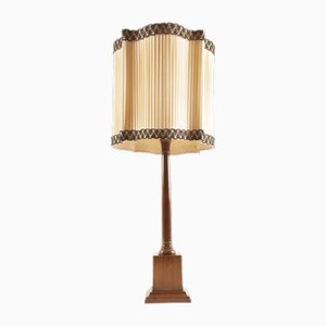 Art Deco Tischlampe aus Nussholz von Bassanos Ebanistery, 1930er