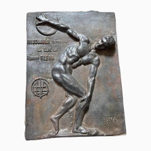 Italian Artist, Relief Panel of a Discus Thrower, 1950s, Bronze