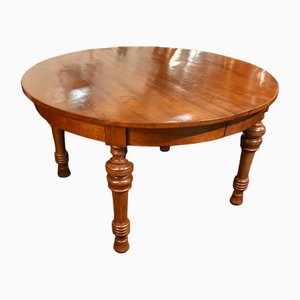 Mesa de comedor extensible redonda, siglo XIX
