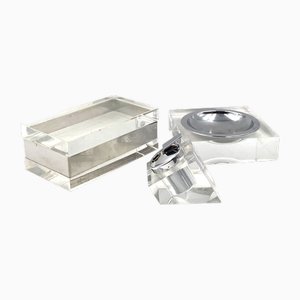 Set da fumo Hollywood Regency, 1970, set di 3