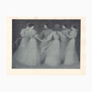 Henri Eugène Le Sidaner, La Ronde (The Round Dance), 1898, Litografía original