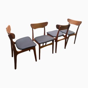 Chaises de Salle à Manger Mid-Century par Schienning & Elgaard pour Randers Mobelfabrik, 1960s, Set de 4