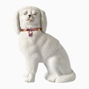 Porcelain Mantle Dog Figurine, 1890s