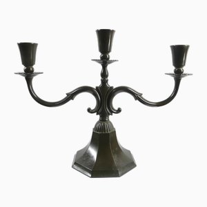 Art Deco Candleholder in Disco Metal by Just Andersen, Denmark, 1930s