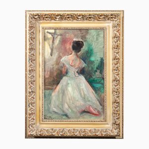 Miloslava Vrbova-Štefková, Juliet in Prayer, Oil Painting, Mid-20th Century