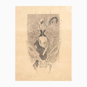 Félicien Rops, The Initiation of Love..., Etching, 1887