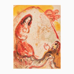 Marc Chagall, Rachel has Stolen the Idols of Her Father, Lithograph, 1960