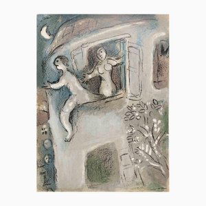 Marc Chagall, David Saved by Michal, Lithograph, 1960