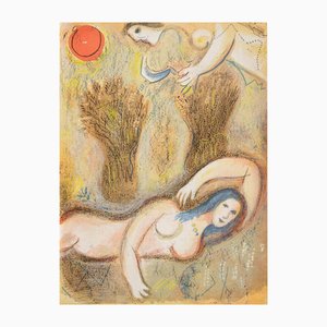 Lithographie, Marc Chagall, Booz Awakes, 1960