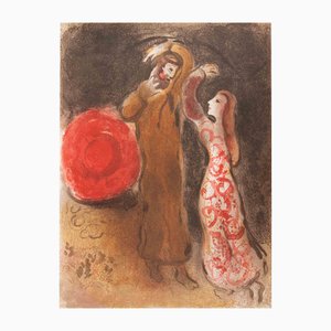 Marc Chagall, Meeting of Ruth and Boaz, Lithograph, 1960