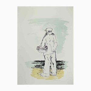 Giovanni Omiccioli, The Fisherman, Lithograph, 1970s