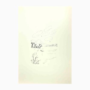 Filippo De Pisis, Sirmione, litografía, 1968