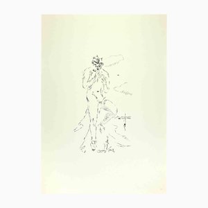 Filippo De Pisis, Flutist, Lithograph, 1968