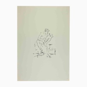 Filippo De Pisis, The Citaredo, Lithograph, 1968