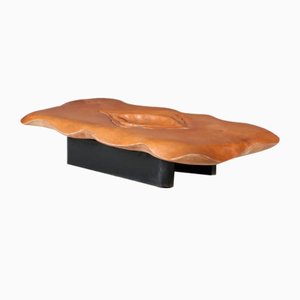 Mesa de centro escultural de Gerard Ducouret, France, años 80