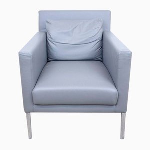 Jason 391 Ledersessel in Grau von Walter Knoll