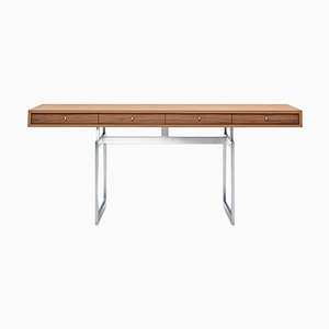 Bureau en Noyer et Acier Inoxydable par Bodil Kjaer pour Karakter