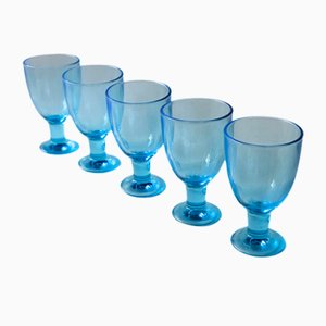 Blue Wine Glasses by Kerttu Nurminen for Iittala, Set of 4