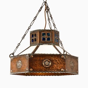 Art Deco Lampenschirm aus Kupfer, 1930er