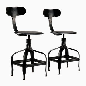 Tabouret Industriel en Acier, 1970s